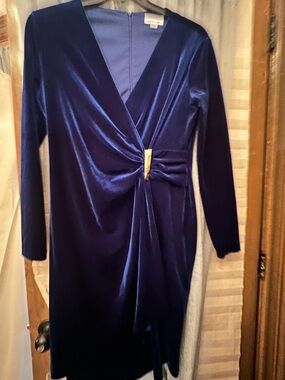 Calvin Klein Navy Velvet Dress